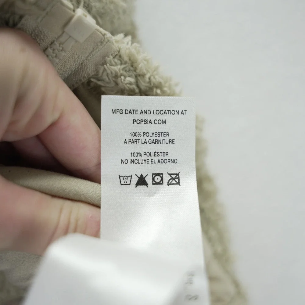 Patagonia Los Gatos Fleece Vest Tan Beige Full Zip High Pile Girls Large L 12